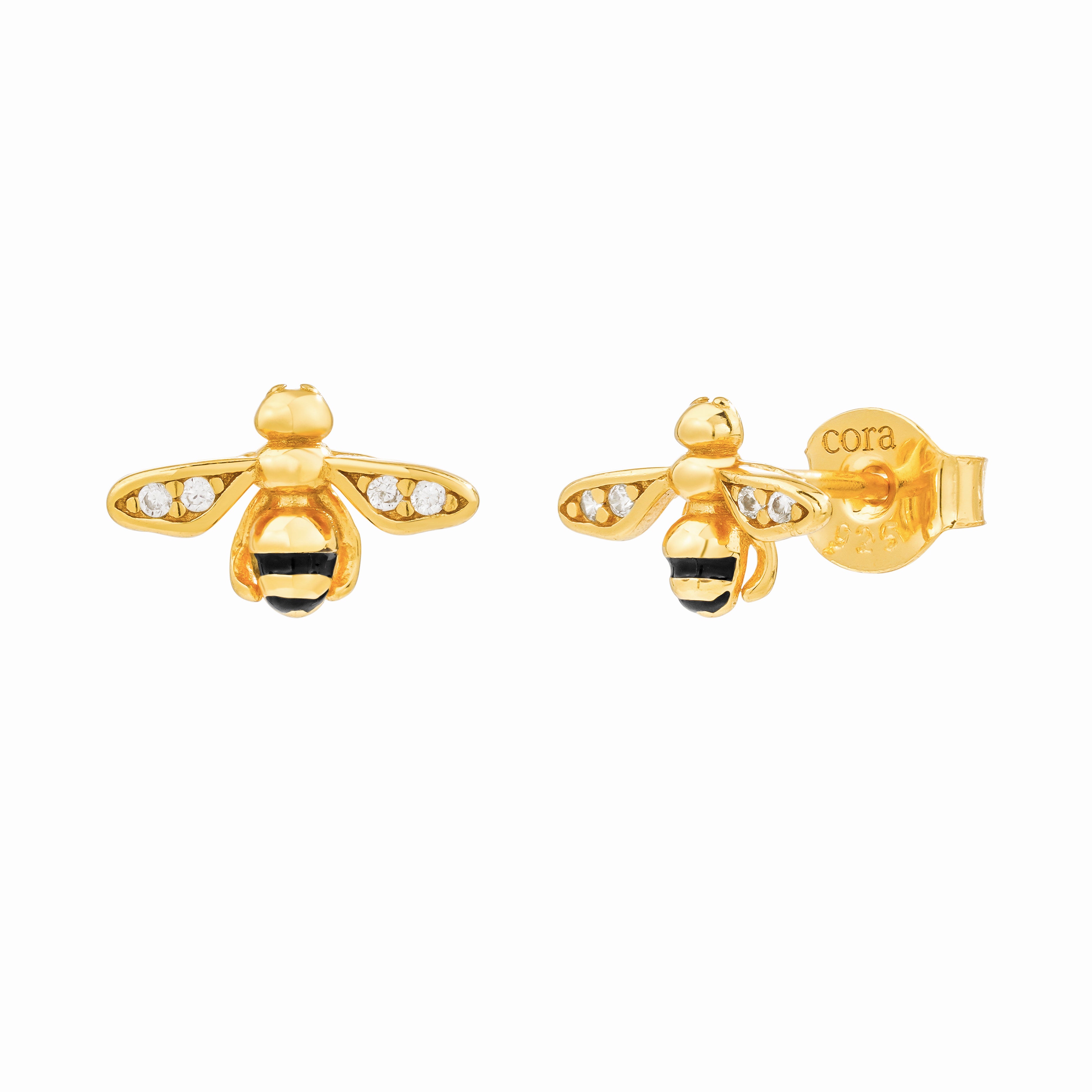 Wholesale Beebeecraft 28Pcs 7 Style 18K Real Gold Plated Studs