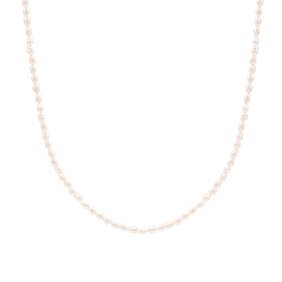 freshwater seed pearl necklace, delicate pearl necklace