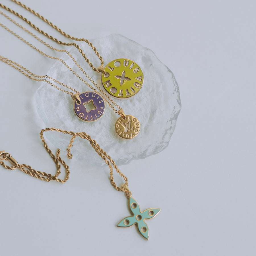 Japan Used Necklace] Louis Vuitton Collier Precious Nanogram/Necklace/--/Gld/